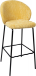 Bar chair ZIVA yellow corduroy