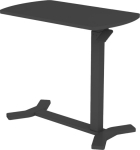 Desk ERGO with one leg 70x40xH67.5-106cm, manual, black
