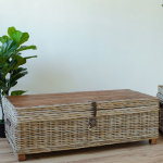 Trunk-coffee table EGROS 120x60xH39cm, natural rattan