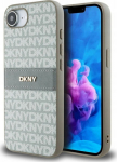DKNY Case Repeat Texture Pattern with Tonal Stripe do iPhone 16e beige