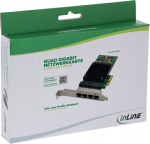 Karta sieciowa InLine &reg; Quad Gigabit NIC 4x RJ45 1 Gb/s PCIe x4