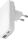 D. Bramante dbramante1928 recharge Pro - power adapter - smal - 45 Watt - 2 output contacts (USB-C, USB) - vit