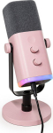 Dynamic studio microphone Fifine AM8P AMPLIGAME USB/XLR RGB pink PnP