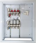 Hismart Heating Manifold 3 Loops with Thermal Actuators NC AC230V and Flow Meters