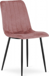 Leobert Pink velvet chair with black legs for LAVA dining room and kitchen