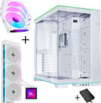 Lian Li O11 Dynamic EVO RGB PC-Geh&auml;use Bundle HydroShift II LCD-S 360TL AiO + 3x UNI FAN SL-INF 120 Reverse Blade L&uuml;fter - wei&szlig;