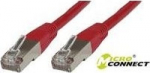 MicroConnect S/FTP CAT6 0.25m Red LSZH, PiMF (Pairs in metal foil)
