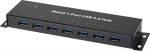 Renkforce USB 3.0-Hub Wall-mounted metal housing, black