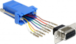 DELOCK Adapter D-Sub9 -> RJ45 Bu/Bu mounting kit