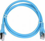 ExtraLink Patchcord KAT.6A, S/FTP, 1m, niebieski (EX.6556)