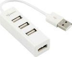 Sbox H-204W USB 4 Ports HUB Coconut White