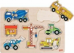 Goki Puzzle with handles of construction machines - 244199