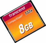 Transcend CF 8GB TS8GCF133 - TRANSCEND TS8GCF133 Transcend memory card Compact Flash 8GB High Speed 133x