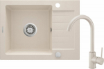 Deante sink Deante Zorba Granite sink set 1-chamber with a drainer + standing sink mixer