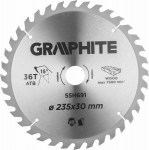 Graphite Circular saw blade (Circular saw blade, widiowa, 235 x 30 mm, 36 teeth)