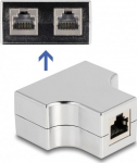 DELOCK RJ45 Splitter/T-Adapter 1xRJ45 zu 2xRJ45 Cat.5e STP
