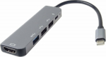 HUB USB PremiumCord Adapter USB-C on HDMI + USB3.0 + 2x USB2.0 + PD(power delivery)