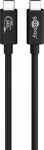 Wentronic Sync & Charge USB-C Kabel - USB4 Gen 3x2 - 240 W - 0.7 m - 0.7 m - USB C - USB C - USB4 Gen 3x2 - 40 Gbit/s - Schwarz