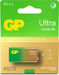 GP Batteries GP ULTRA ALKALINE 9V Battery, 1-Pack