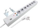 Bachmann EFB-Elektronik - Steckdosenleiste (Rack - mountable) - 250 V - 3600 Watt - output terminals: 7 - 1.2U - 48.3 cm (19")