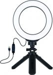 Puluz LED Ring Lamp 16cm With Pocket Tripod Mount 12-14.5cm, USB