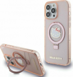 Sourcing Hello Kitty HKHMP15XHRSGEP iPhone 15 Pro Max 6.7'' pink/pink hardcase Ring Stand Glitter Electrop Logo MagSafe