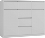 Topeshop Malwa chest of drawers 2D6S BIAŁY