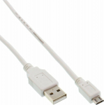 Cable USB InLine USB-A - microUSB 1 m White (31710W)