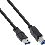 InLine USB 3.0 Kabel, A auf B, schwarz - 3m