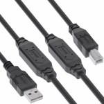 Kabel USB Vision USB-A - USB-B 15 m Czarny (34512A)
