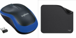 Log Logitech mouse M185 Niebieska (910-002239) + Studio Series - GRAPHITE (956-000049)