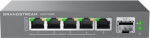Grandstream Networks Grandstream GWN7700M Series GWN7700MP - Switch - unmanaged - 5 x 2.5GBase-T + 1 x SFP+ - Desktop, wall-mountable - PoE (57 W)