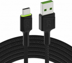 Cable USB Green Cell USB-A - USB-C 1.2 m Czarny (KABGC06)