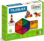 Magformers Tileblox Magnetic Blocks Rainbow Set with Magnetic Board 30 element&oacute;w