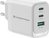 Conceptronic ALTHEA21W65 3-Port 65W GaN USB-PD-Ladeger&auml;t, USB-C x 2, USB-A x 1, QC 3.0, PPS, PD 3.0, indoors, AC, 20 V, 1.5 m, Wei&szlig;
