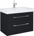 Cersanit AQ.401-164349 / AQUAFORM / MADRID / WALL-HUNG WASHBASIN CABINET 2S 80X41.8X54 BLACK HG PDW /