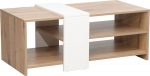 Coffee table HANNES 100x53x41.5cm, rustic / white melamine