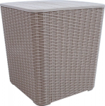 Storage box BOCAS 39x39x42cm/43L, grey plastic