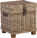 Trunk-side table EGROS 42x42xH43cm, natural rattan