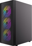 Antec AX26 RGB ELITE - Mid tower Gaming - ATX - Side panel with window (hardened glass)