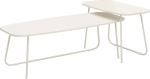 Coffee table DUO 2pcs 120x48xH40cm, 75x40xH48cm, light wood/beige