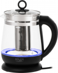 Adler | Kettle | AD 1299 | Electric | 2200 W | 1.5 L | Glass | 360&deg; rotational base | Black