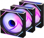 Blackstorm Luna MAG-INF ARGB PWM Reverse - fan pack, black, 120 mm, 3 pcs