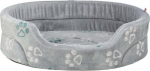 Trixie Jimmy Soft, den, For a dog/Cat, soft plush, oval, jasnoszare, 95 x 85 cm