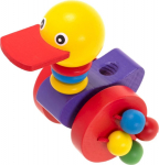 RoGer Wooden Push‑Along Toy On Stick Duck
