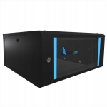EXTRALINK LITE 4U 530X400 WALL-MOUNTED RACKMOUNT CABINET BLACK WITH SHELF