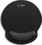 Wentronic TECH-PROTECT A200 MOUSE PAD WITH GEL WRIST REST 25 x 22.5CM BLACK