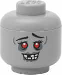 LEGO Storage Head"Zombie" small gray