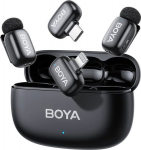 Juhtmevaba mikrofonis&uuml;steem Boya mini 2-01 Lightning/USB-C, matte black(must)