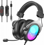 Fifine Microphone On-ear studio headphones Fifine H16 7.1 Black RGB - 25.00